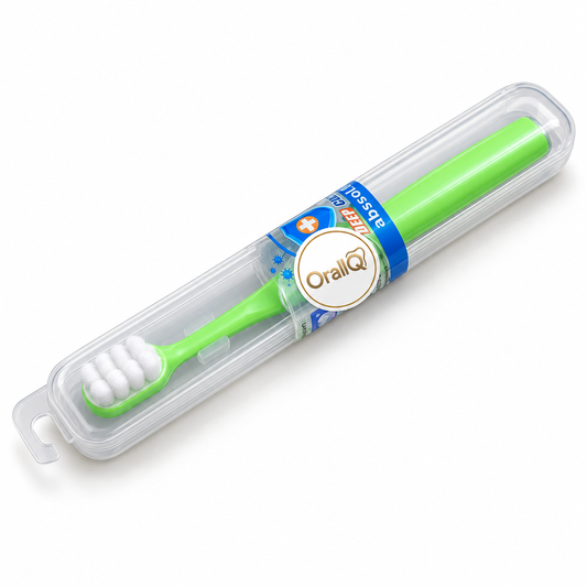 OralIQ Nano Extra-Soft Toothbrush — packaging view on white